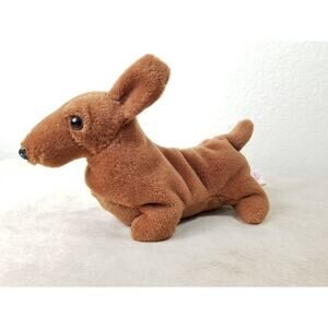 TY Beanie Baby Tan Weenie The Dog 1995 Stuffed Animal Plush Toy No Tag